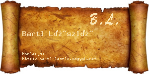 Bartl László névjegykártya