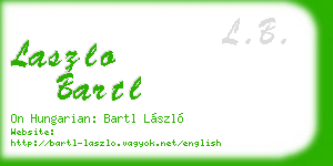 laszlo bartl business card